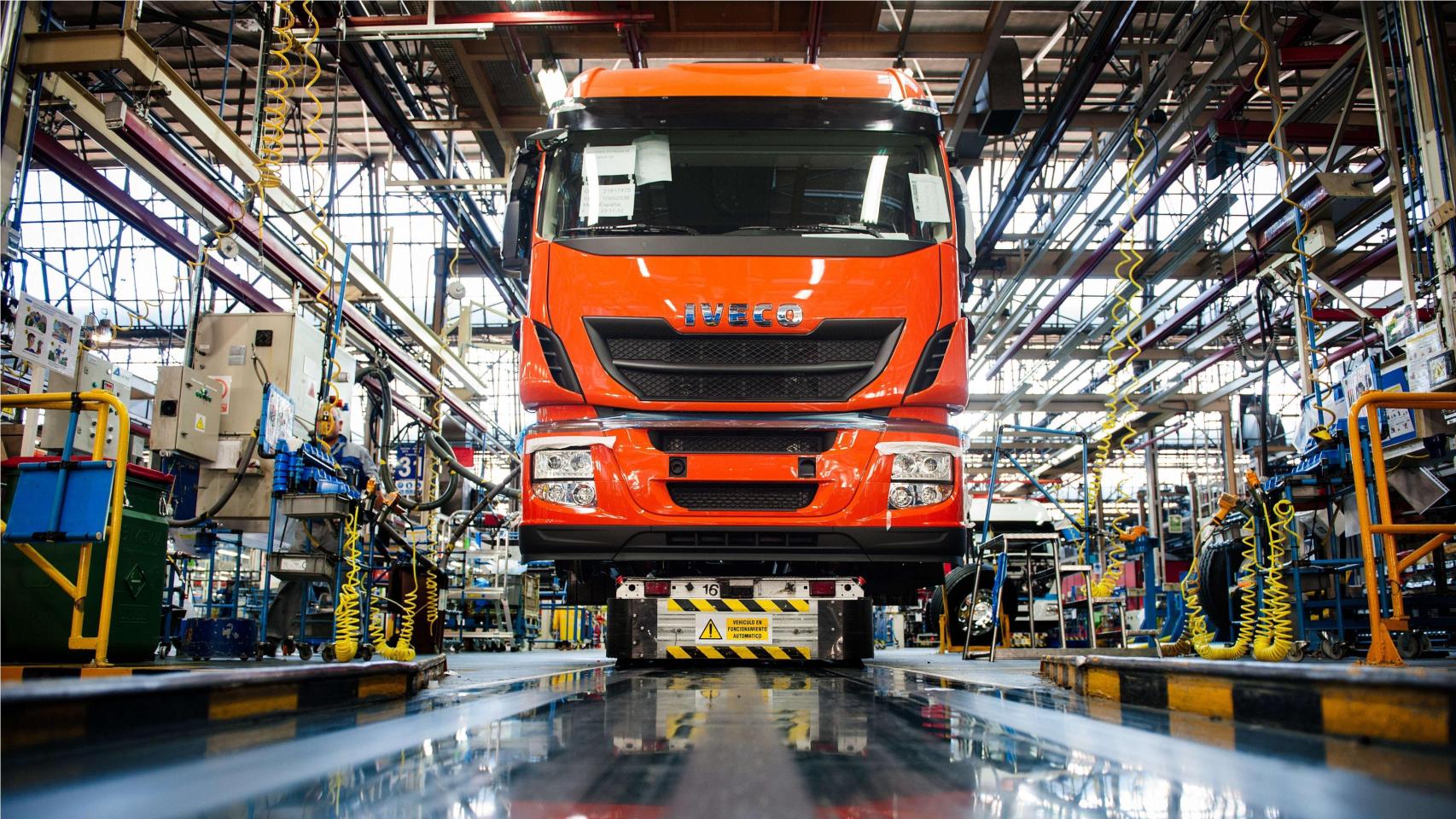 Vehículo industrial en la planta de Iveco en Madrid