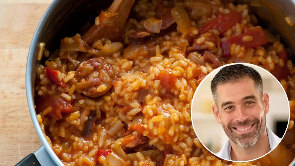 Pablo Ojeda y el arroz con chorizo. (Jules/Flickr)