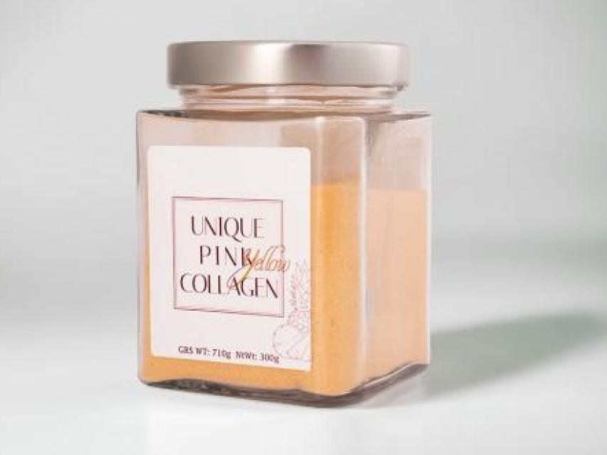 Unique pink collagen yellow.