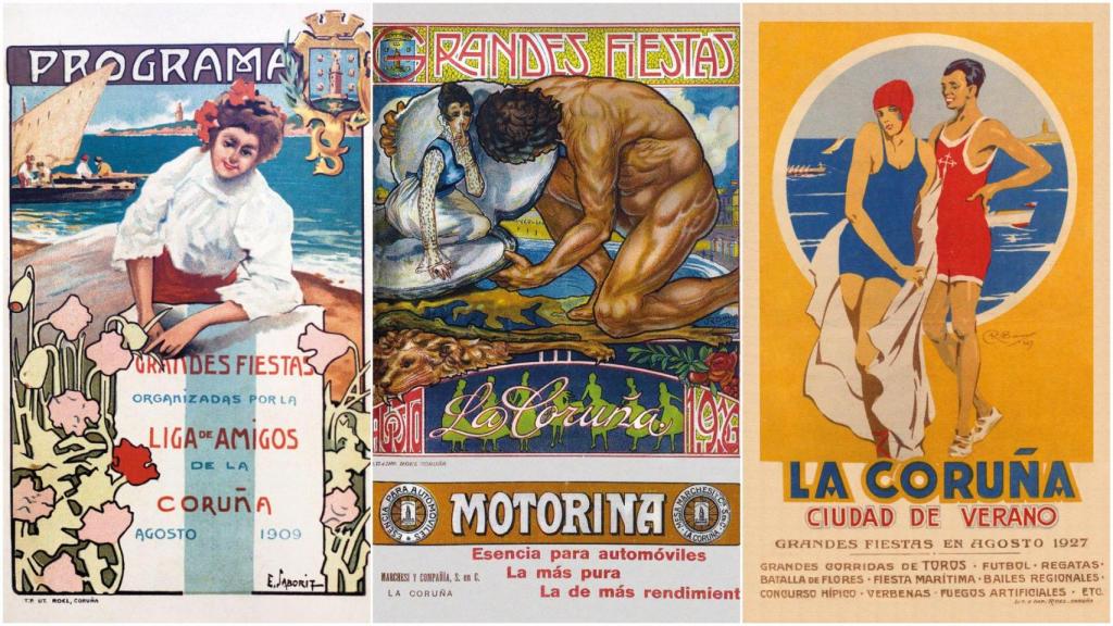 Carteles de las Fiestas de María Pita en la historia
