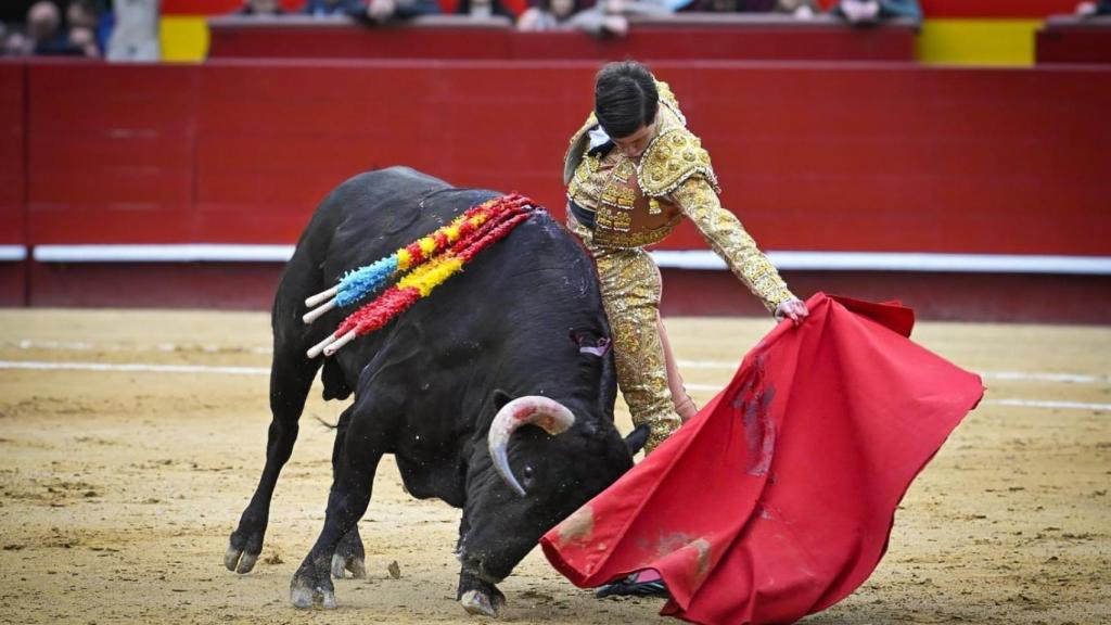 Aarón Palacio, en la plaza de toros de Valencia el pasado 9 de marzo.