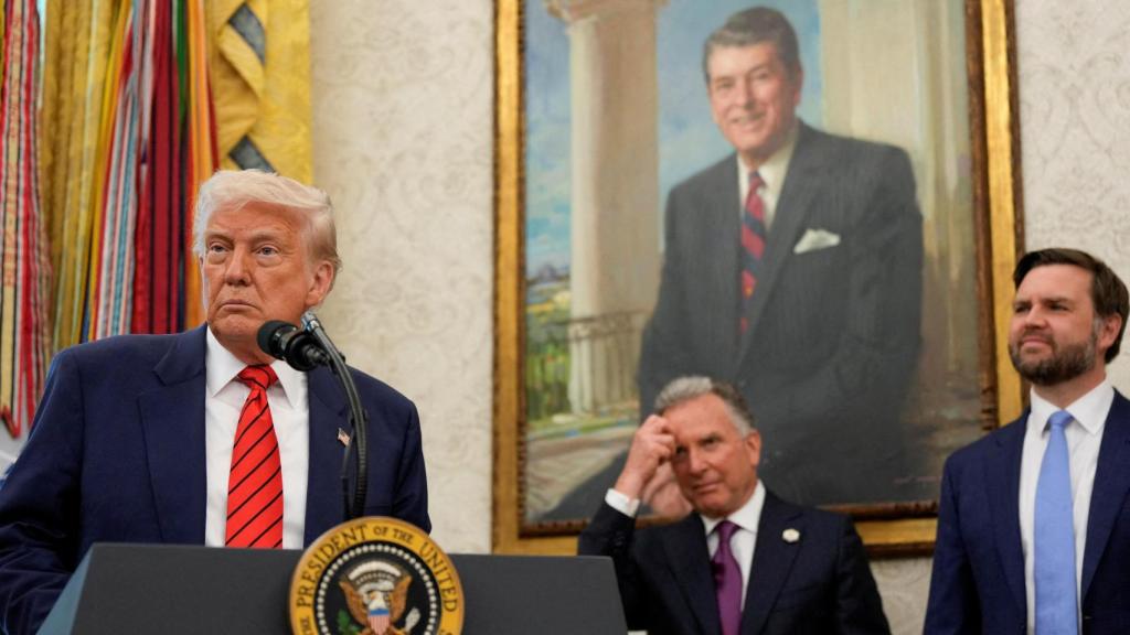 El presidente de Estados Unidos, Donald Trump, junto al enviado especial para Oriente Medio, Steve Witkoff