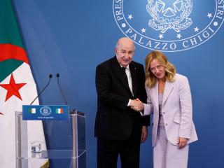 El presidente de Argelia, Abdelmadjid Tebboune, y la primera ministra italiana, Giorgia Meloni, el pasado 23 de julio en Roma.