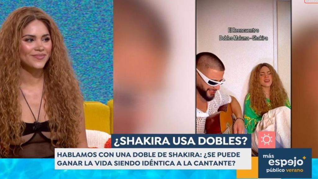 La doble de Shakira en 'Espejo Público'.