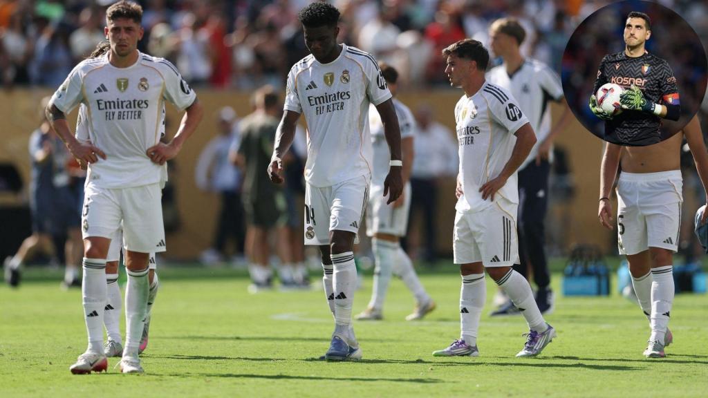 Los jugadores del Real Madrid, tras perder contra el PSG en el Mundial de Clubes.