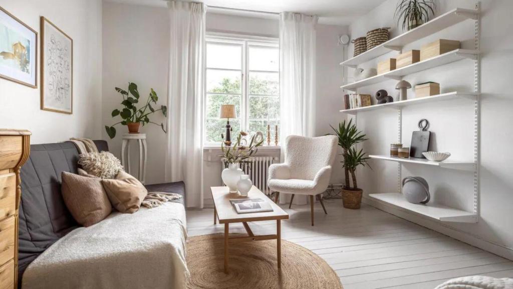 Salón de estilo escandinavo.