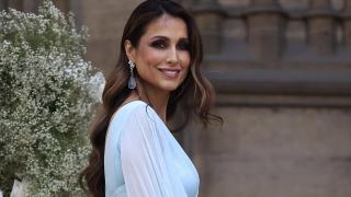 Paloma Cuevas, en la boda de Daniel Clará, hijo de Rosa Clará, y Anne Marie Collins en París, el 3 de junio de 2023.