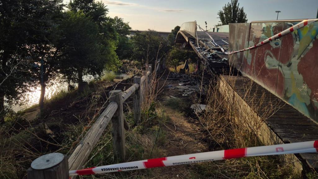 Imágenes de la zona quemada.