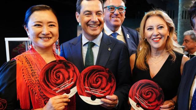 Juanma Moreno durante su visita a la Exposición Osaka 2025