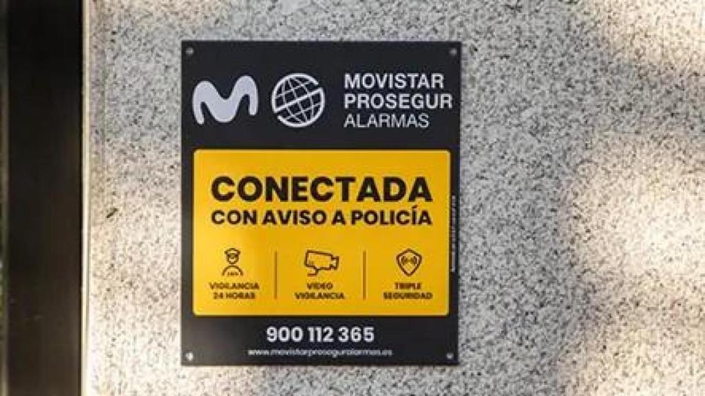 Cartel de Movistar Prosegur Alarmas.
