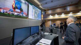 El ministro Marlaska, en un centro de mando de Interior.