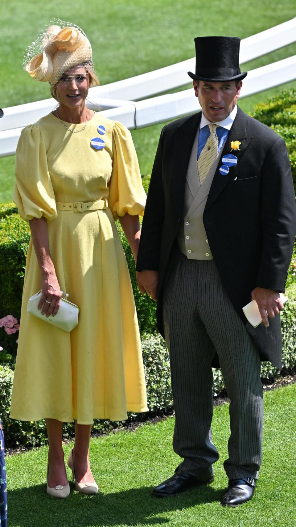 Peter Phillips y su prometida, Harriet Sperling, en las carreras de Ascot, en Berkshire, el pasado 19 de junio.