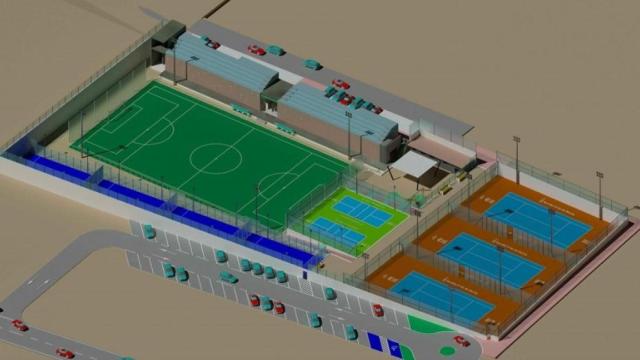 Una recreación de la futura Ciudad del Tenis Carlos Alcaraz.