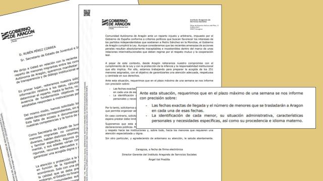 Carta de la DGA al Ministerio de Sira Rego.