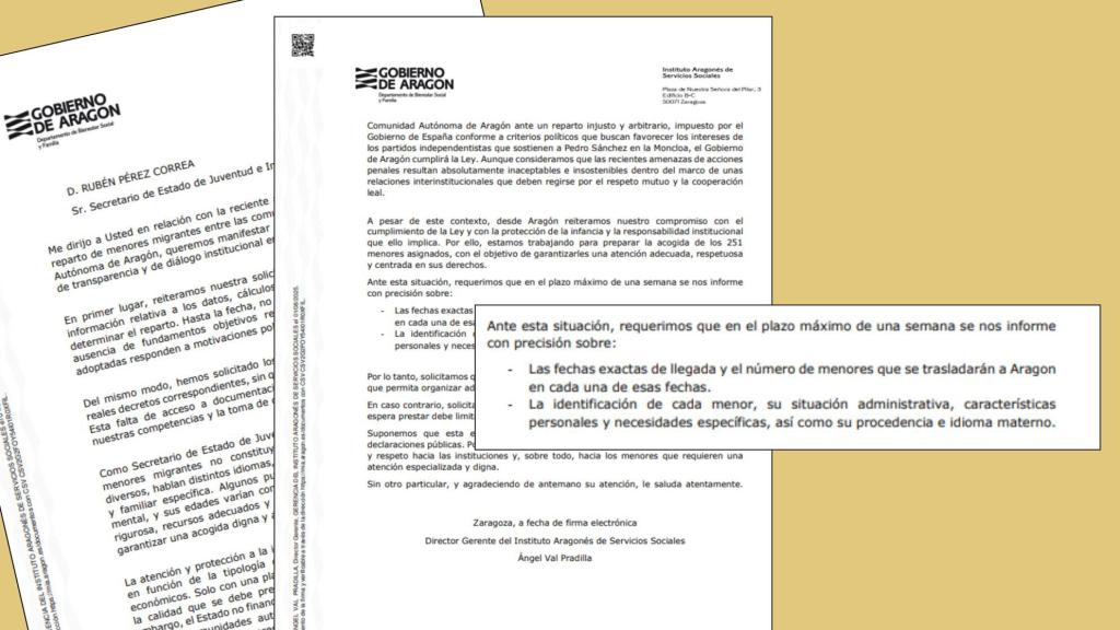 Carta de la DGA al Ministerio de Sira Rego.