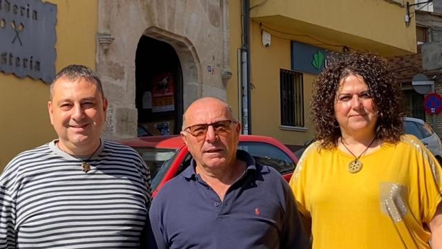 Enrique Seoane, Amable Sotelo y Rosana de Castro. Ediles de IU en Castronuño
