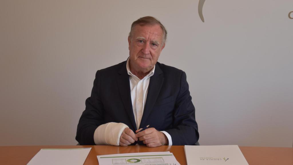 Enrique Pascual, presidente de la Cámara de Contratistas de Castilla y León, durante una entrevista en El Español - Noticias de Castilla y León