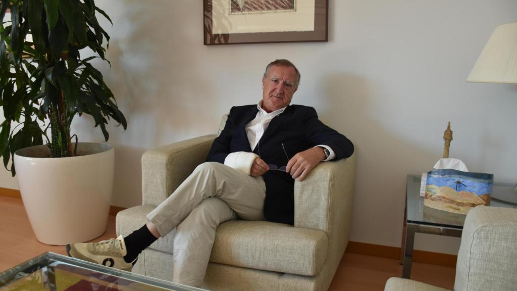 Enrique Pascual, presidente de la Cámara de Contratistas de Castilla y León, durante una entrevista en El Español - Noticias de Castilla y León