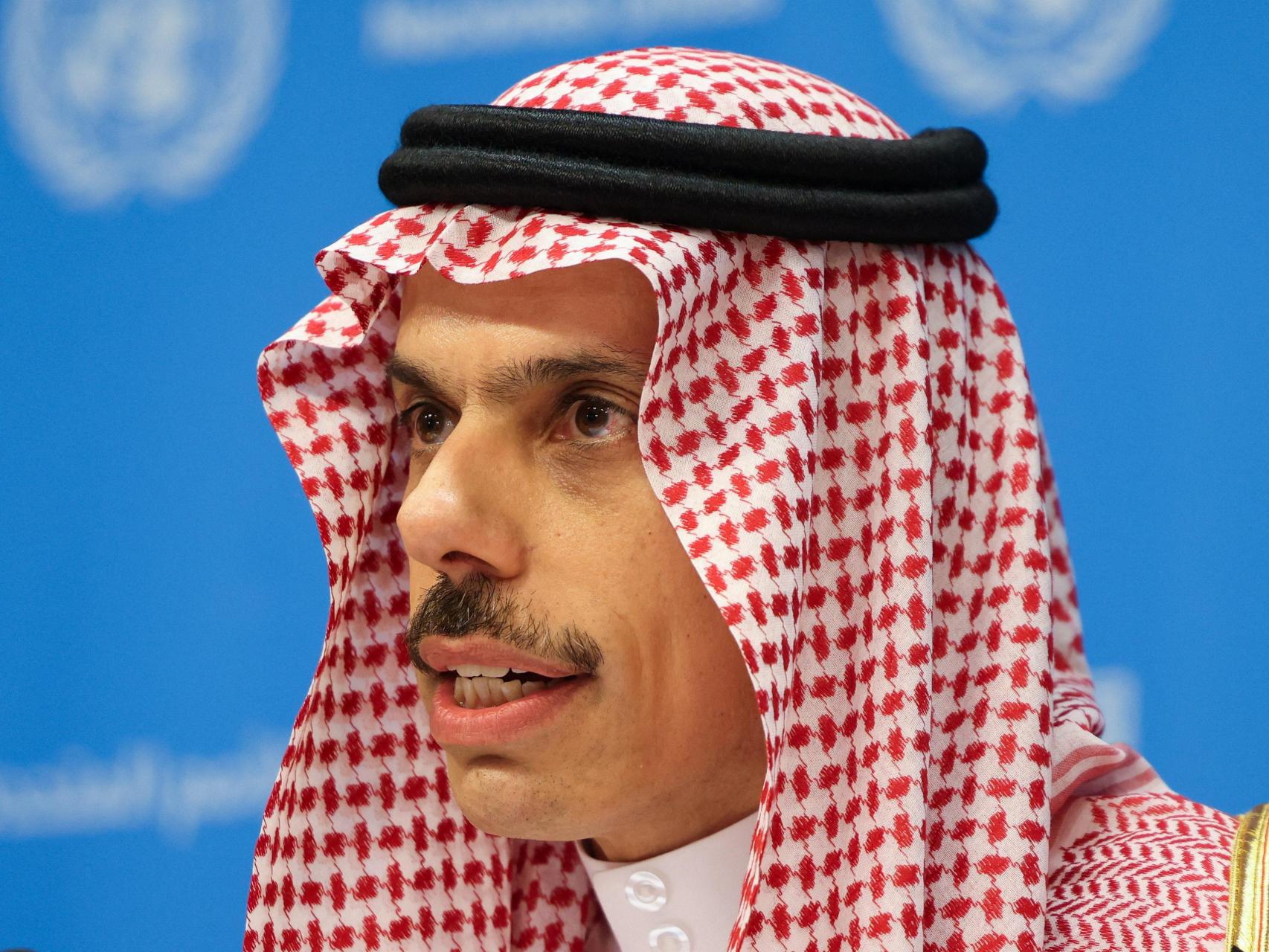 El ministro de Asuntos Exteriores saudí, Faisal bin Farhan, comparece desde la ONU en Nueva York, Estados Unidos, el 28 de julio de 2025