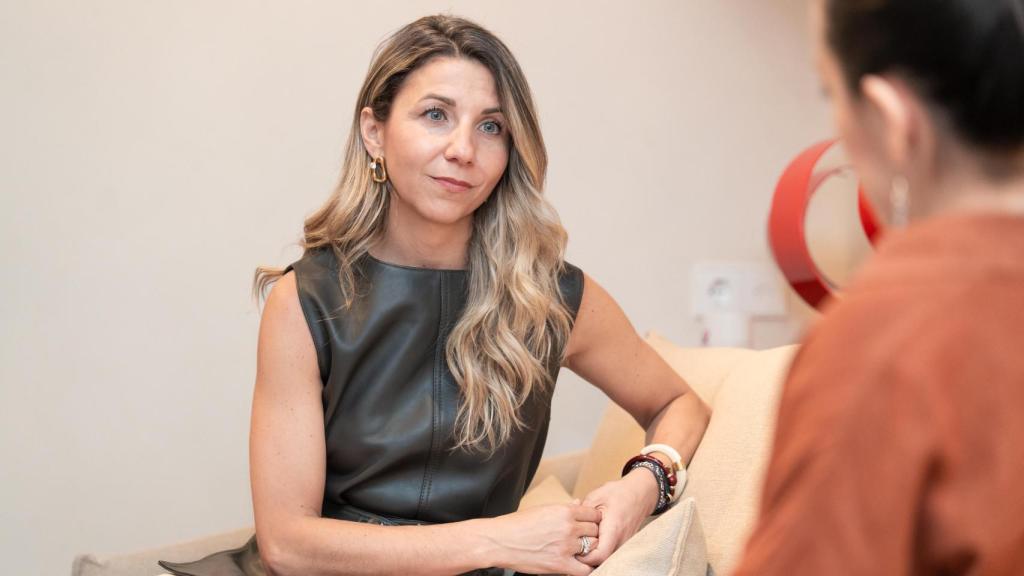 Eva Font de Mora en un momento de la entrevista.