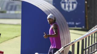 Raphinha, durante la pretemporada del Barça