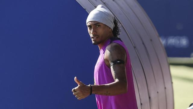 Raphinha, durante la pretemporada del Barça