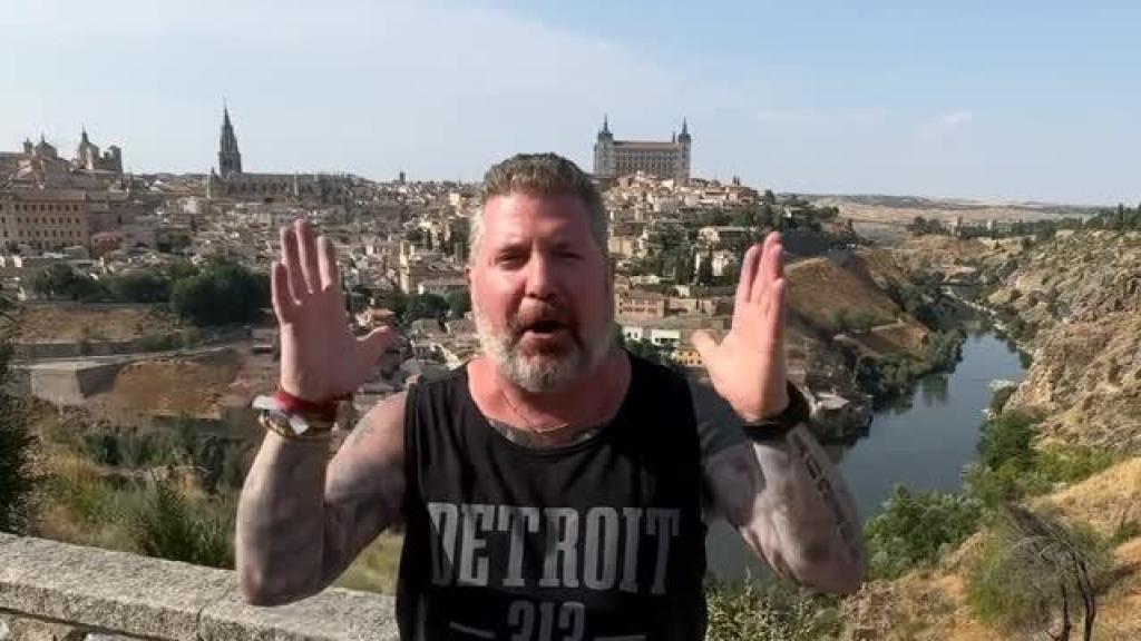 Larry Shy en Toledo. Foto: redes sociales del 'influencer'.