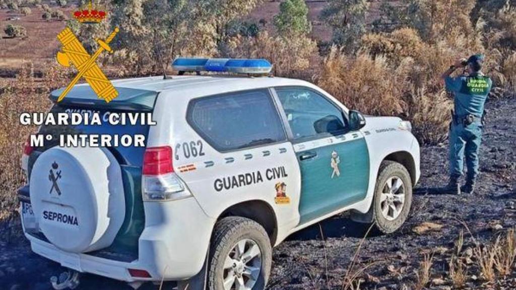 Un vehículo de la Guardia Civil