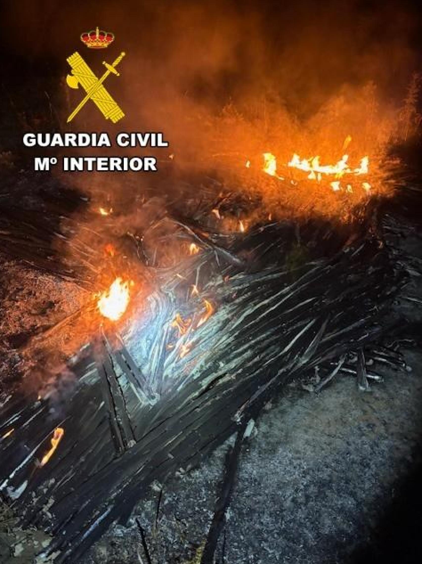 Incendio de media tonelada de cobre en el parque de Riaño