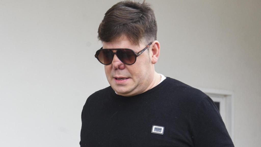 Lucas González, de Andy y Lucas, en el funeral de su padre, el pasado mes de marzo.