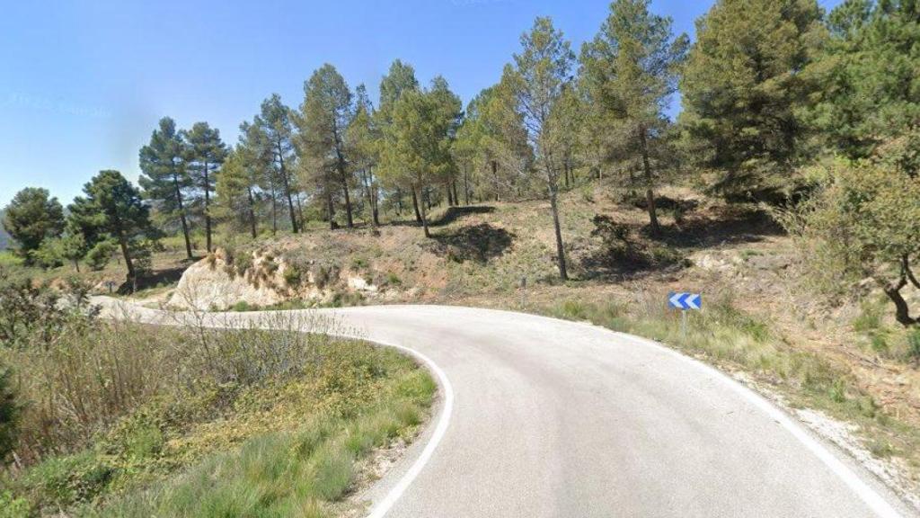 Carretera AB-5016, donde se ha producido el accidente.