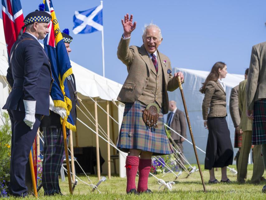 El rey Carlos III, en su visita a Escocia, este sábado, 2 de agosto.