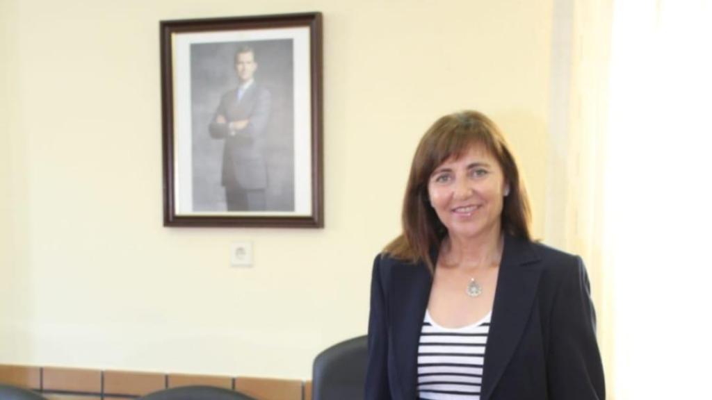 Ángeles Martínez, en el Ayuntamiento de Munera.