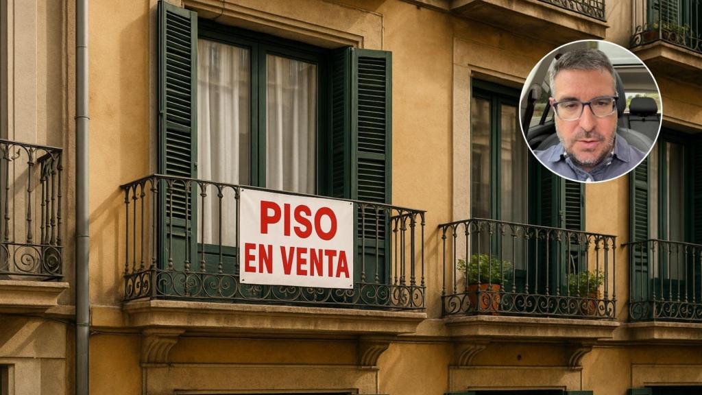 Imagen generada por IA de un piso en venta y Sergio Gutiérrez.