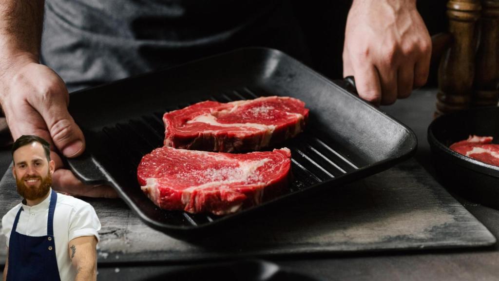 El chef Alfredo Vozmediano en un montaje de El Español