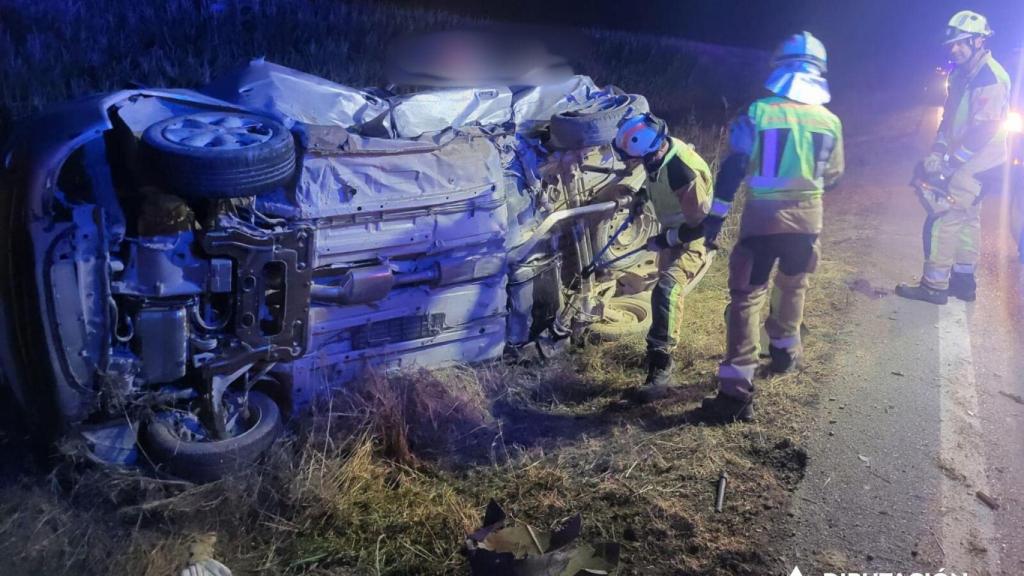 Uno de los vehículos siniestrados.