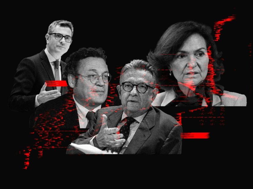 Félix Bolaños, Álvaro García Ortiz, Miguel Herrero de Miñón y Carmen Calvo.