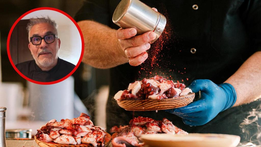 El chef Chaná Barrios en un montaje de El Español