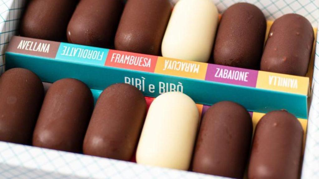 Helados recubiertos de chocolate de Bibì e Bibó.