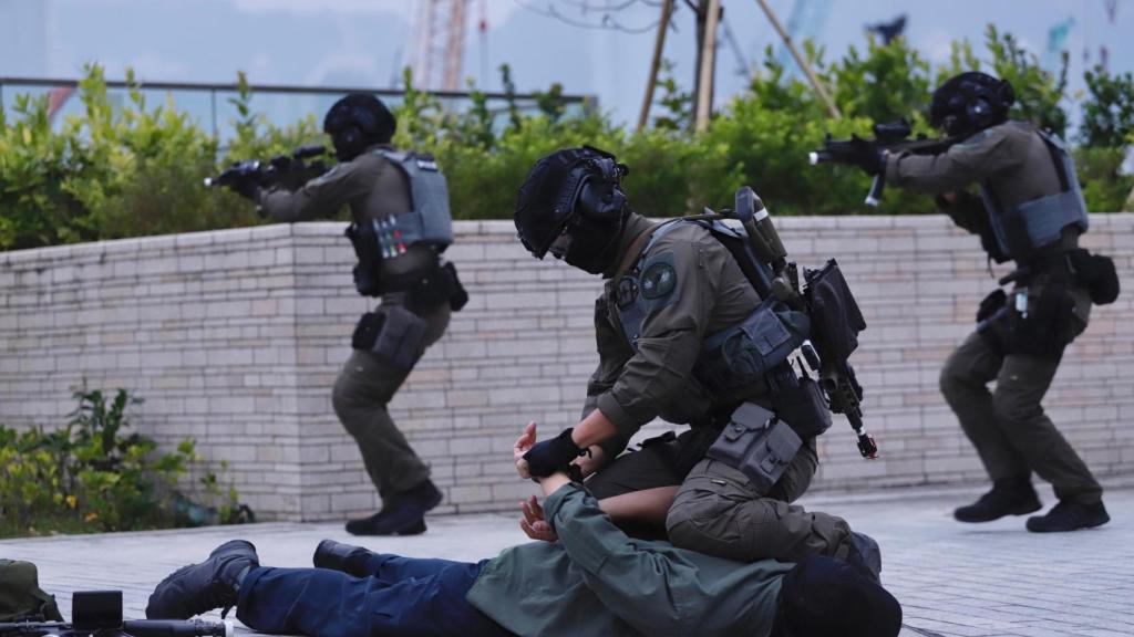 Imagen de archivo de una detención efectuada por la Policía china.
