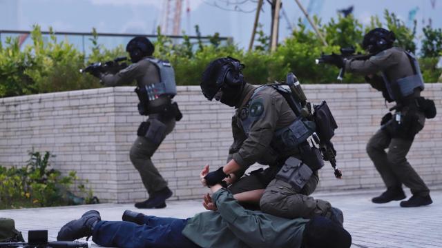 Imagen de archivo de una detención efectuada por la Policía china.