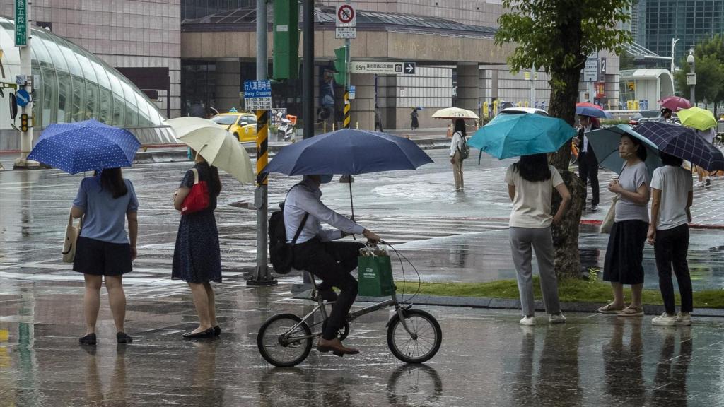 Imagen de archivo de las fuertes lluvias en Taiwán.