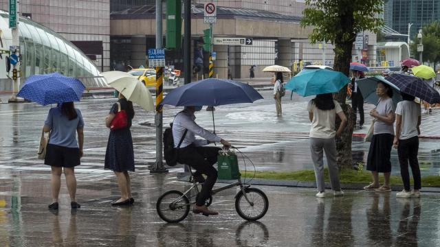 Imagen de archivo de las fuertes lluvias en Taiwán.