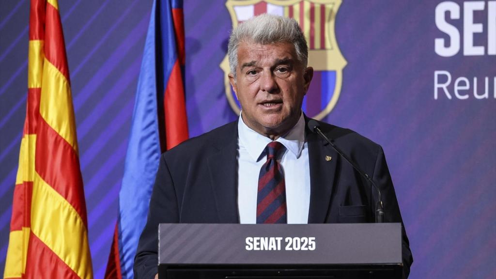 Joan Laporta, en un acto institucional del FC Barcelona