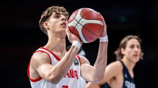 Guillermo del Pino, durante la final del Eurobasket Sub18
