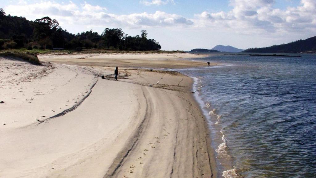 La playa de Testal, en Noia.