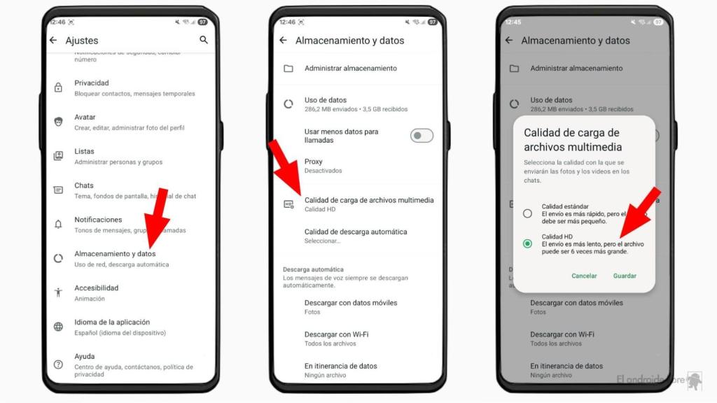 Configuración de descarga de archivos