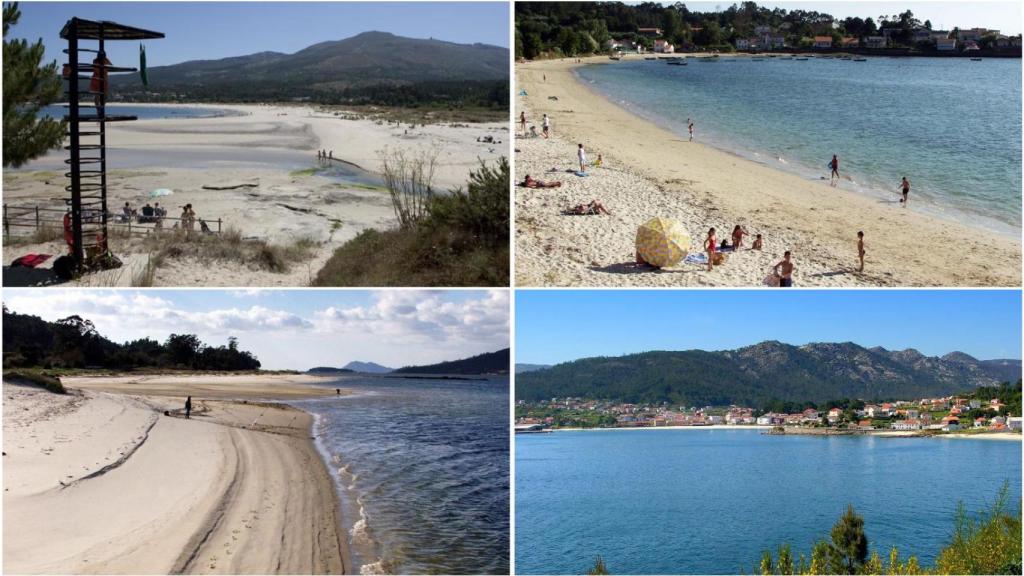 Arriba a la izquierda, Aguieira. A su derecha, Boa. Abajo a la izquierda, Testal y, a la derecha,  Esteiro.