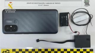 Dispositivo incautado durante el examen
