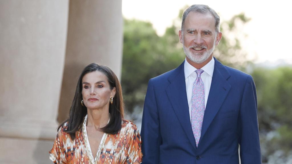 Los reyes de España, Felipe VI y Letizia, el pasado año en el Palacio de Marivent, en Mallorca.